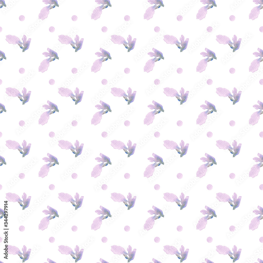 Seamless pattern of hand-painted watercolor flowers on a white background. Use for weddings, birthdays, menus Seamless pattern of hand-painted watercolor flowers on a white background. Use for weddings, birthdays, menus