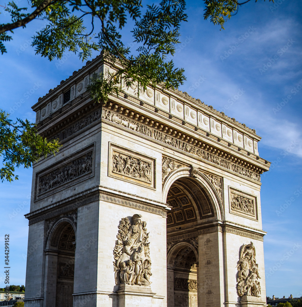 Arc de Triumph of Paris in daylight