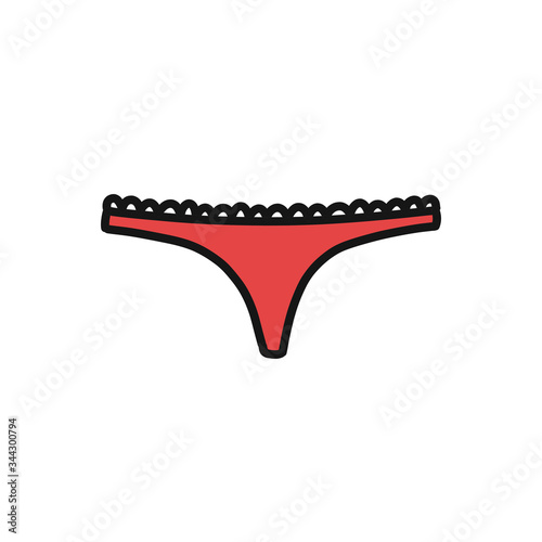 panties doodle icon, vector illustration