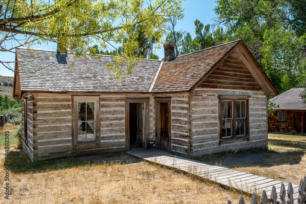 Old abandoned wooden home in Montana ghost town of Bannack. Old abandoned wooden home in Montana ghost town of Bannack.