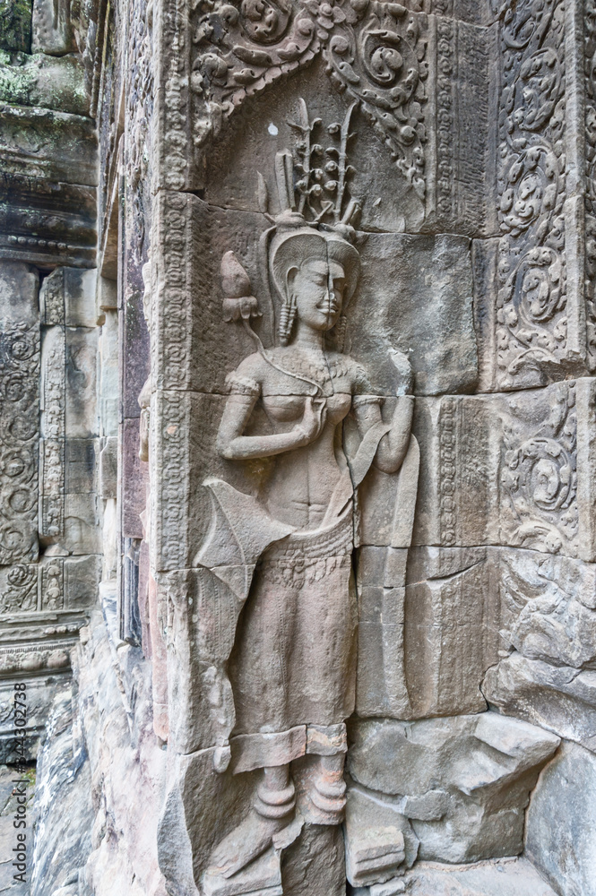Fototapeta premium Chau Say Thevoda Bas Relief