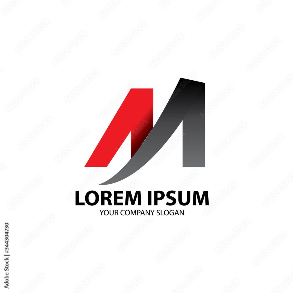 letter M logo design concept template for your company, industry purpose ready to use