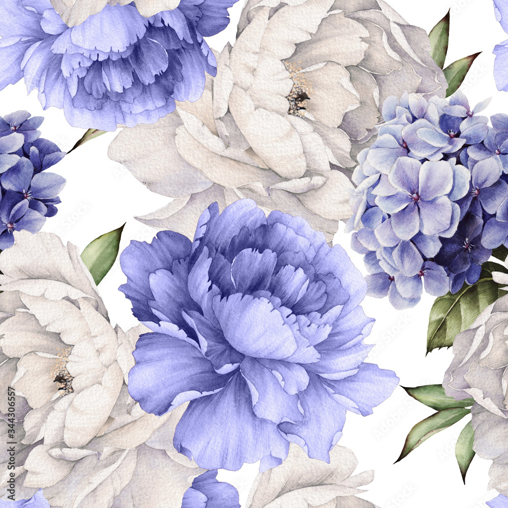 Fototapeta ogromne kwiaty niebieskie