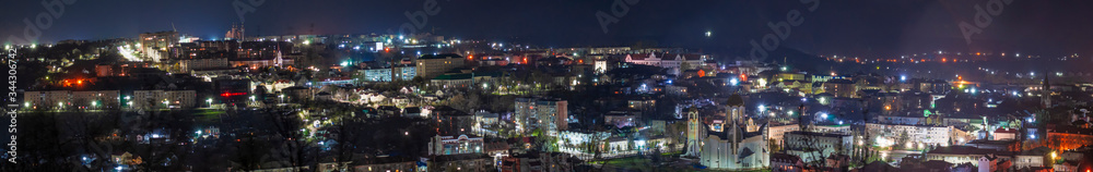 Midnight panorama of the Chortkiv 