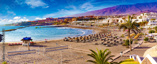 Tenerife, Canary Islands, Spain.Scenic landscape Costa Adeje. 
