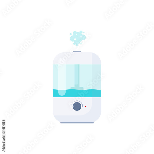 Modern home humidifier. Purifier microclimate ultrasonic home. Vector illustration photo