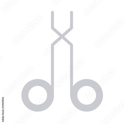 surgical scissors health care equipment medical flat style icon