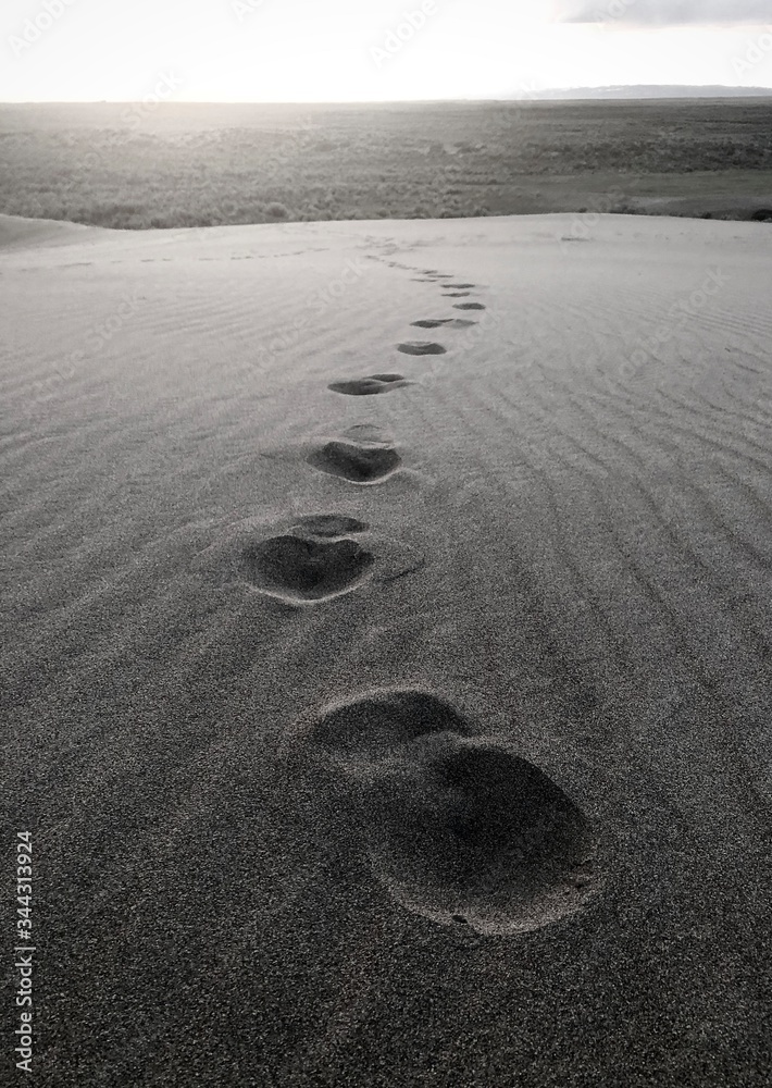 footprints in the sand footprints in the sand