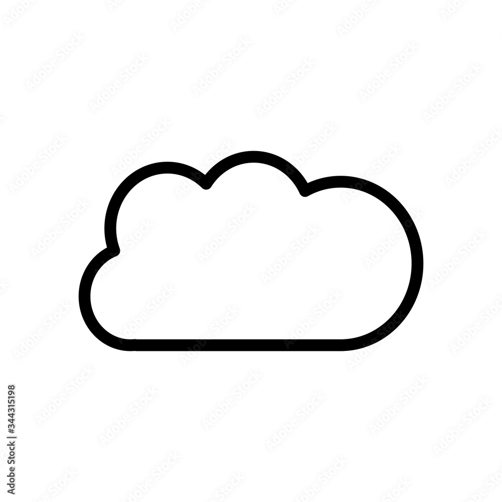 user interface concept, cloud icon, line style user interface concept, cloud icon, line style