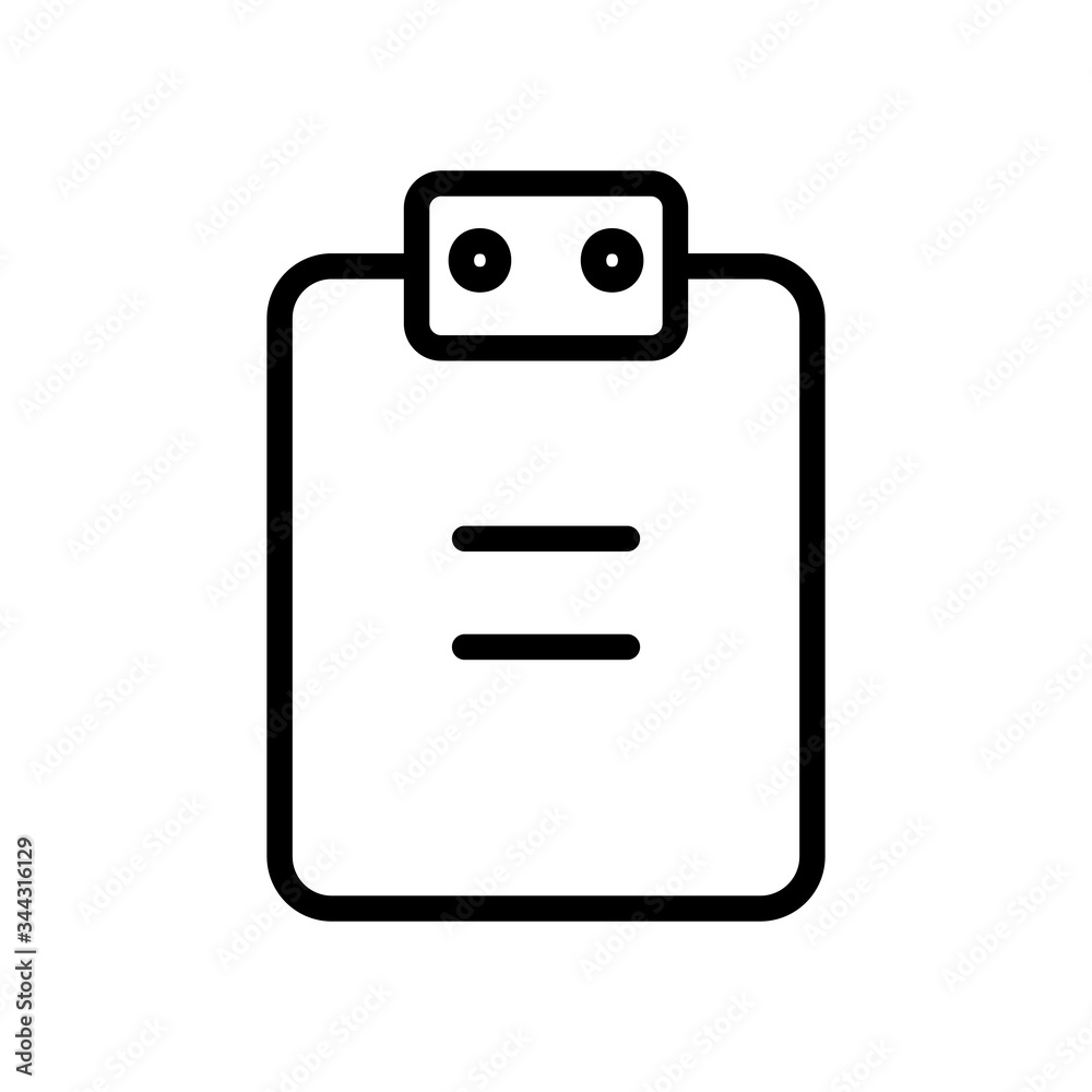 user interface concept, clipboard icon, line style user interface concept, clipboard icon, line style