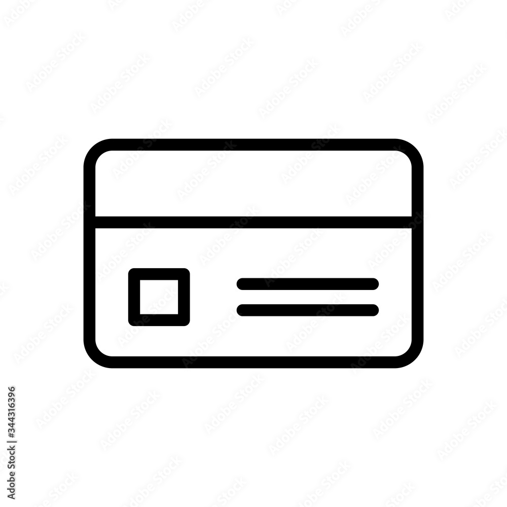 user interface concept, credit card icon, line style user interface concept, credit card icon, line style