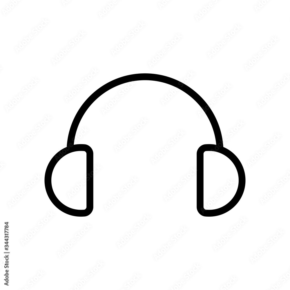 user interface concept, headphone icon, line style user interface concept, headphone icon, line style