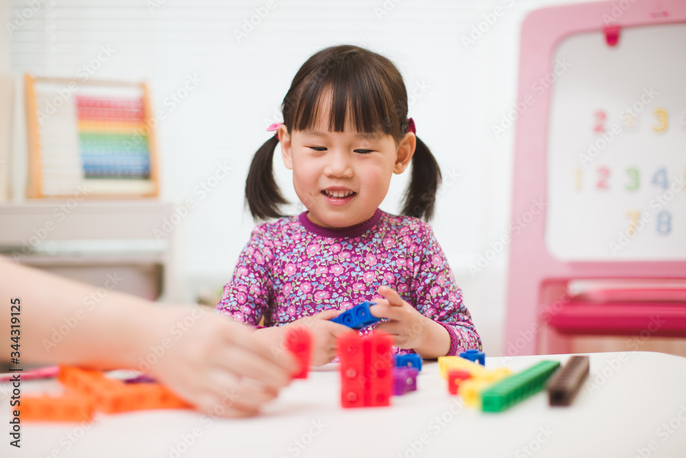 toddler girl play number blocks for homeschooling toddler girl play number blocks for homeschooling