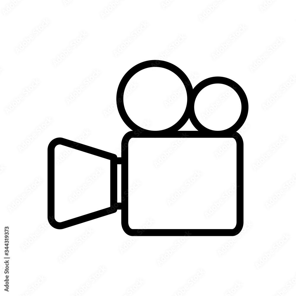 user interface concept, video icon, line style