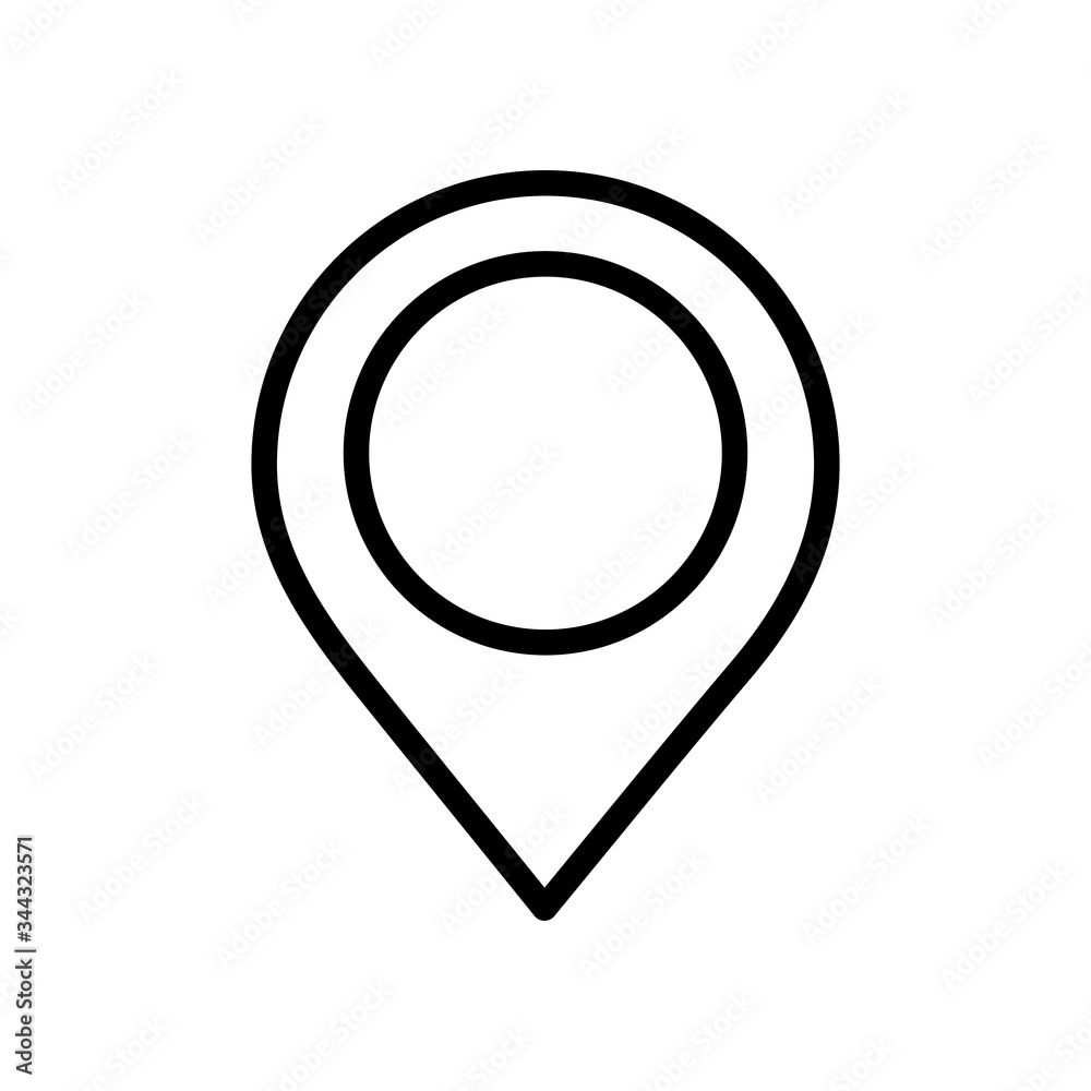 user interface concept, location pin icon, line style user interface concept, location pin icon, line style