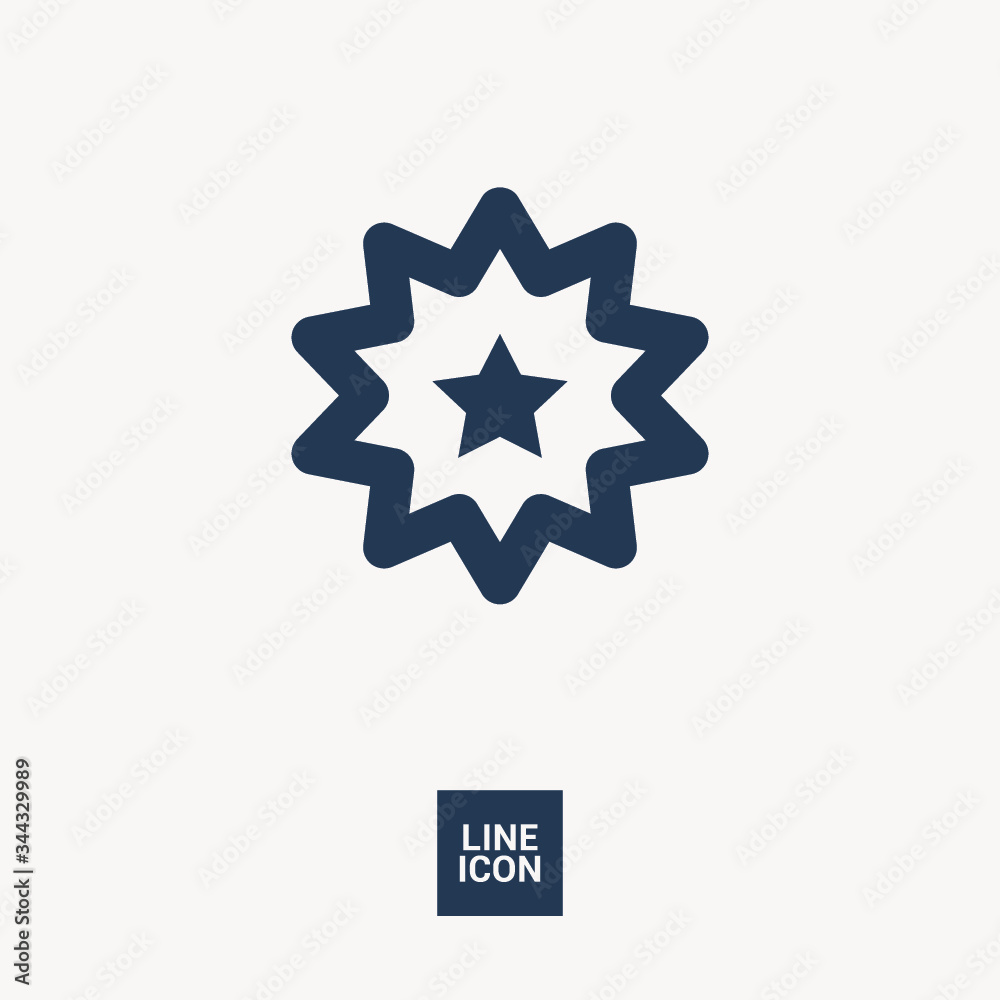 Star isolated minimal single flat linear icon for application and info-graphic. Badge line vector icon for websites and mobile minimalistic flat design. Star isolated minimal single flat linear icon for application and info-graphic. Badge line vector icon for websites and mobile minimalistic flat design.