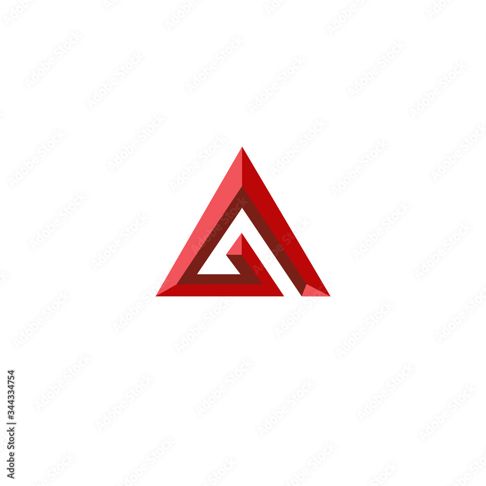 Vector monogram letter AG 3d concept template logo Vector monogram letter AG 3d concept template logo