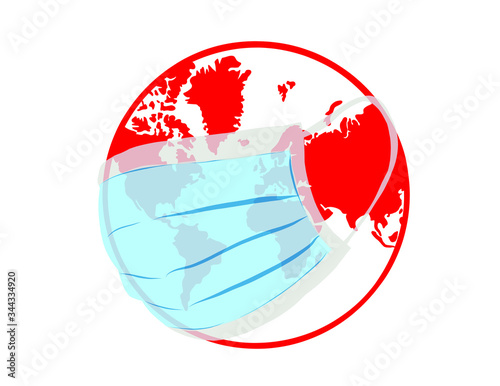 World earth Coronavirus protection's mask infection covid-19 virus pandemic malady ailment trouble infirmity sickness illness novel coronavirus 2019-nCoV corona virus concept
