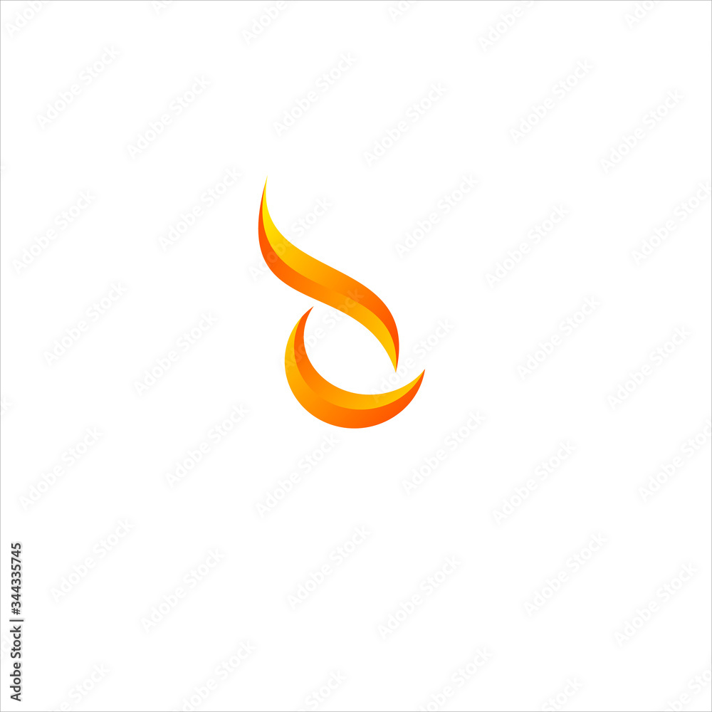 Vector letter C Fire icon logo concept Vector letter C Fire icon logo concept