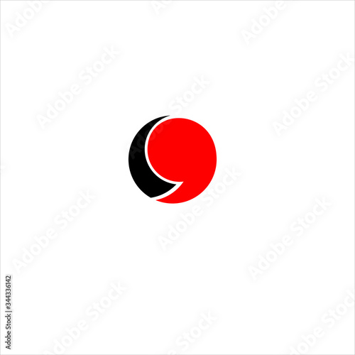 vector cool coma icon concept logo design template illustration eps 10