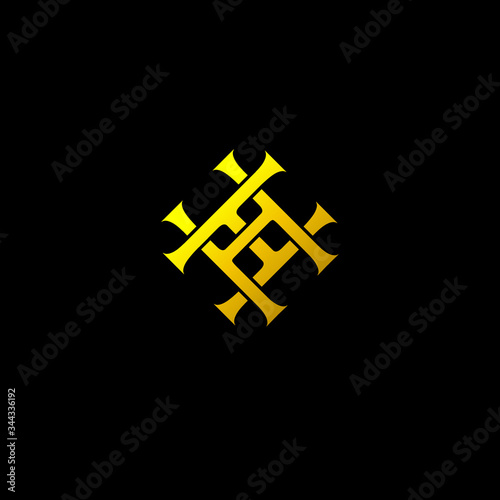 vector initial letter HH monogram icon logo design template illustration eps 10