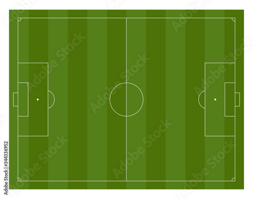 Soccer field standard lines. football field vector illustration