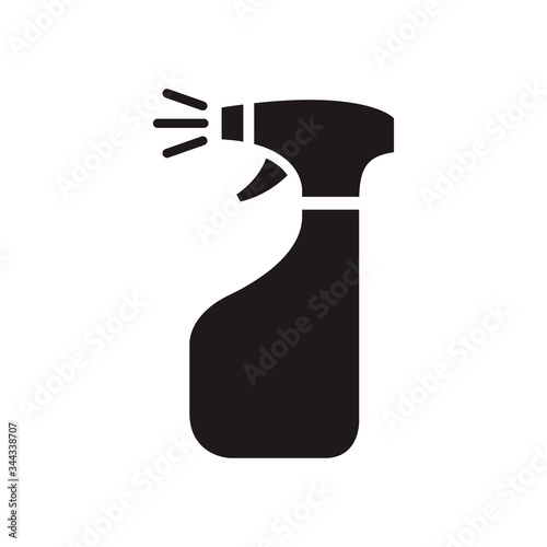 Cleaning spray bottle icon. Flat style design. Vector graphic illustration. Suitable for website design, logo, app, template, and ui. EPS 10.