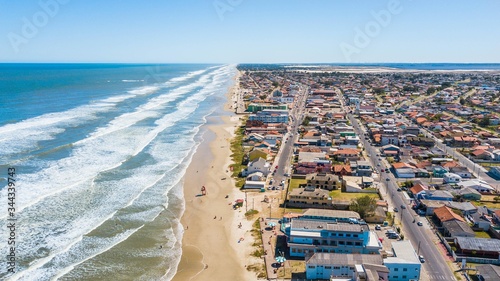 Cidreira - RS. Aerial view of the beach and city of Cidreira in the state of Rio Grande do Sul, Brazil photo