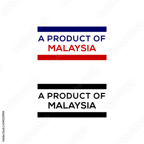 a product of Malaysia stamp or seal design vector download