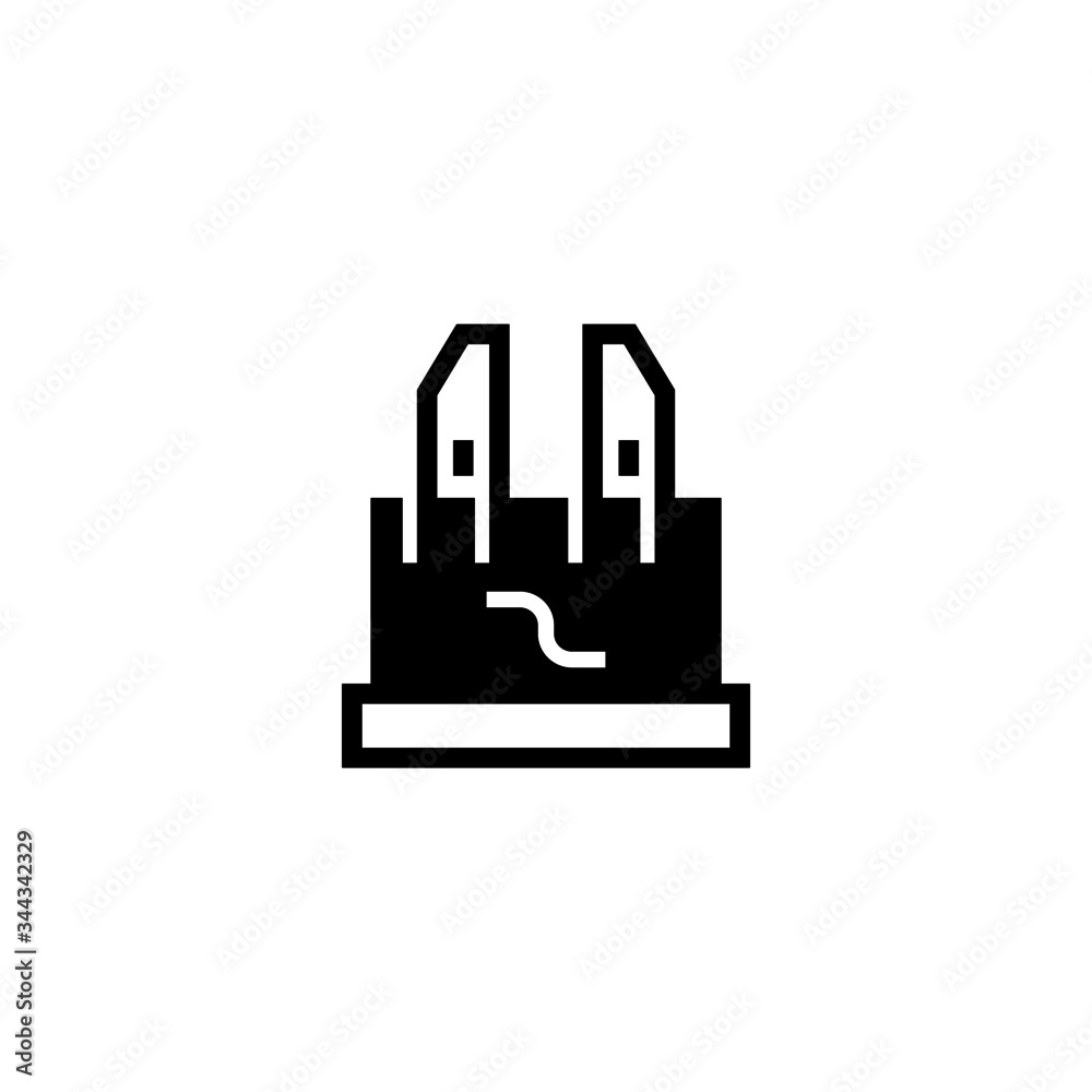 Fuse  icon in black solid flat design icon isolated on white background