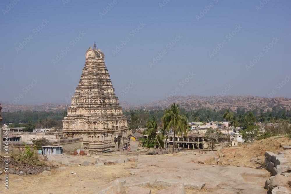 Ancient temples with columns in India