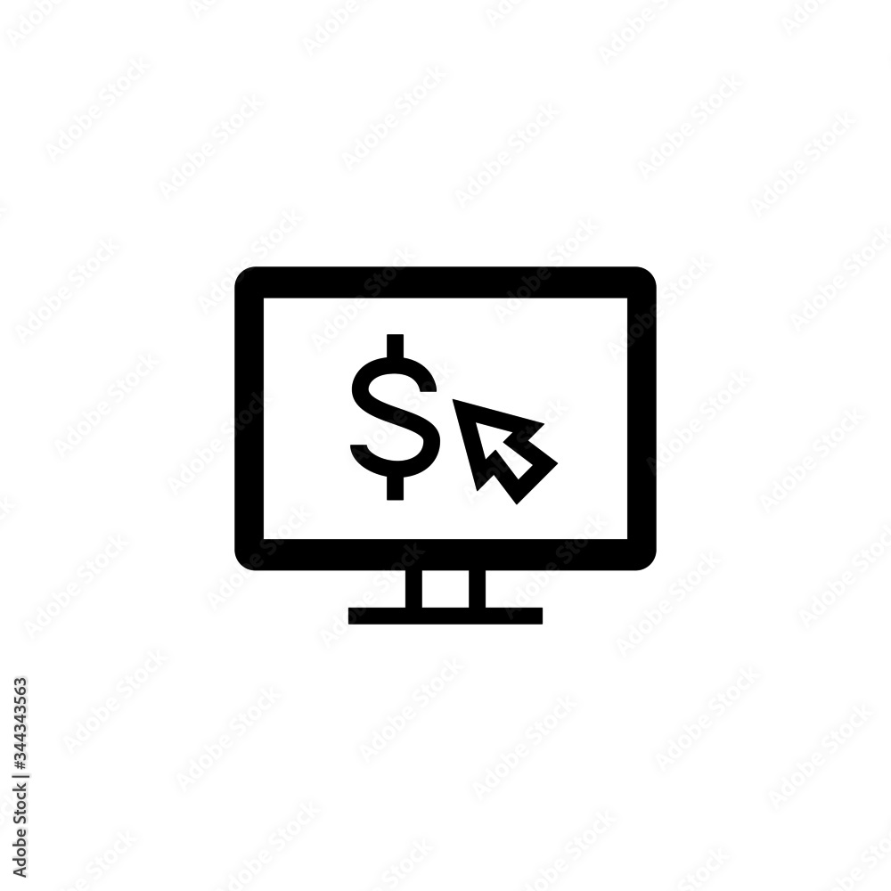 Web payment icon in black solid flat design icon isolated on white background Web payment icon in black solid flat design icon isolated on white background