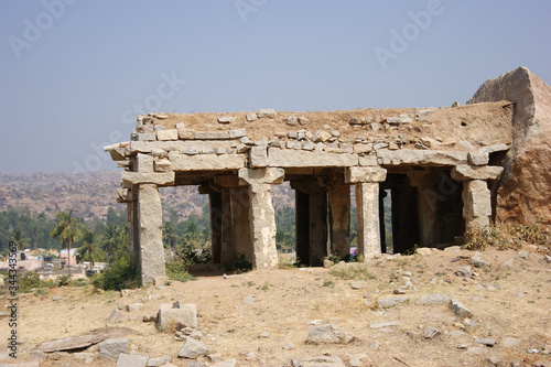 Ancient temples with columns in India