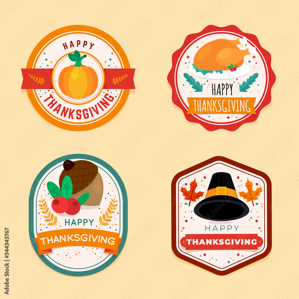 collection of   thanksgiving  food animated