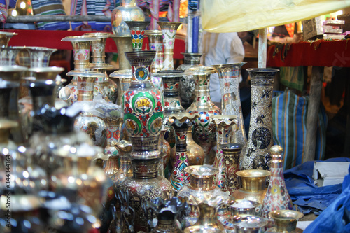 Vases on a market in India