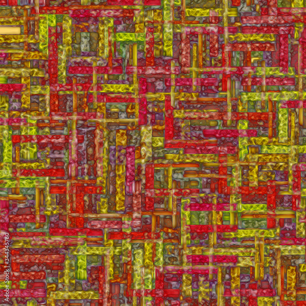 Naklejka premium Abstract fractal background Brown Spiral Oriental Garden computer-generated image. Fractal digital artwork for creative graphic design.