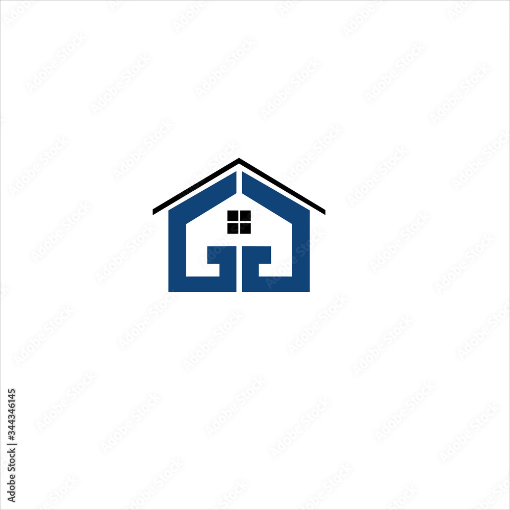 Vector GG home real estate concept logo design template illustration eps 10 Vector GG home real estate concept logo design template illustration eps 10