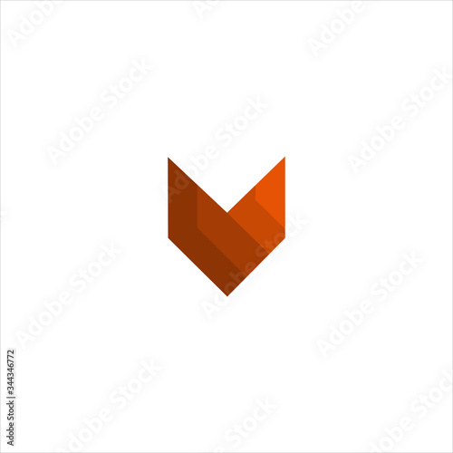 Free Download Letter V icon logo abstract 3d vector template design isolated on white background eps 10 - GFXLoad