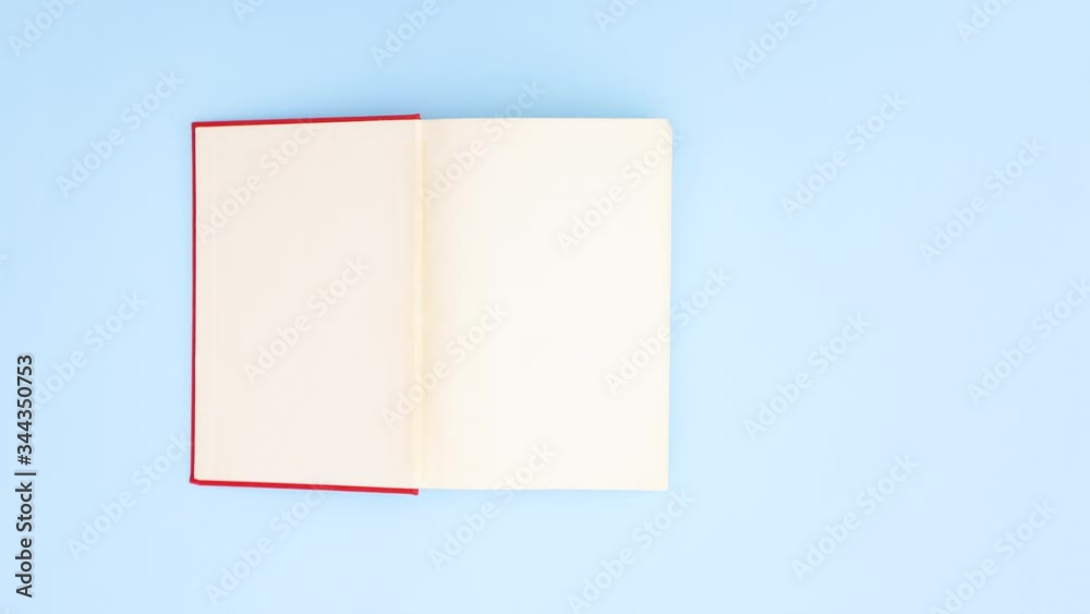 Red book appear and open - Stop motion Red book appear and open - Stop motion