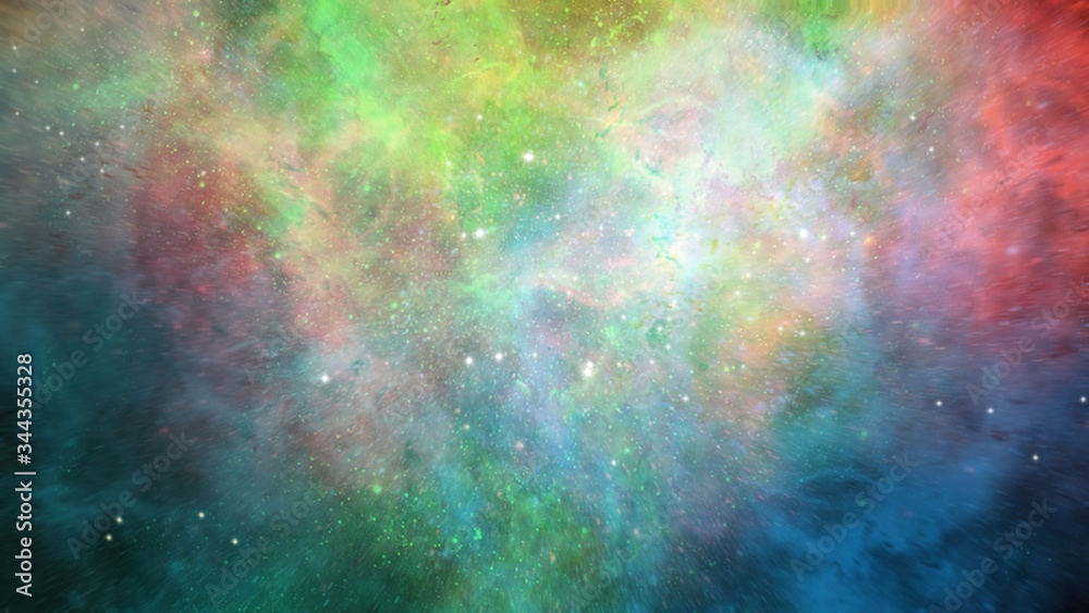 Colorful galaxy with stars, abstract background 