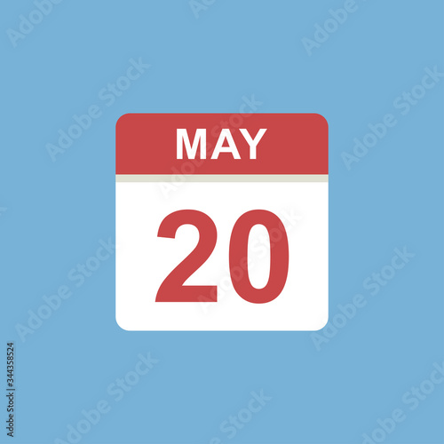 Free Download calendar - May 20 icon illustration isolated vector sign symbol - GFXLoad