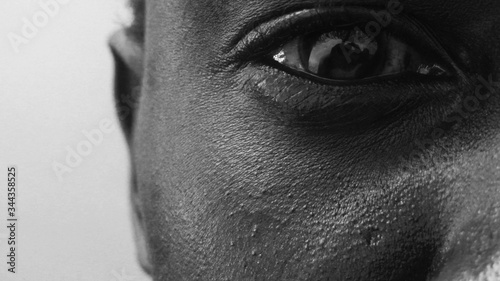 human eye seeing the pain of the world