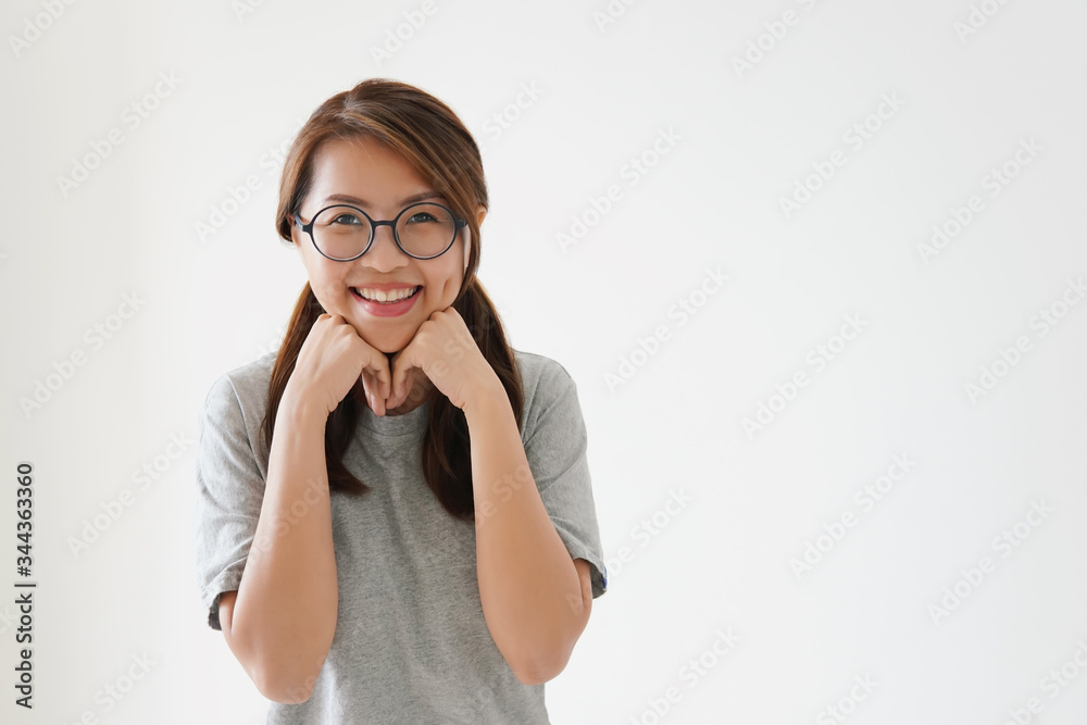 happy Asian female with cute face, beautiful Chinese woman for healthy lifestyle happy Asian female with cute face, beautiful Chinese woman for healthy lifestyle