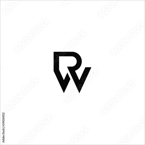 initial letter rw or wr logo vector designs
