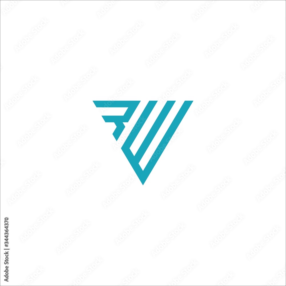 Initial letter rw or wr logo vector design templates Stock Vector ...