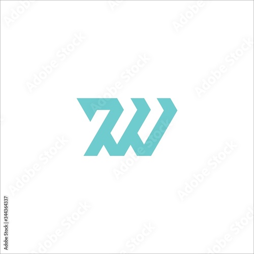 Initial letter rw or wr logo vector design templates