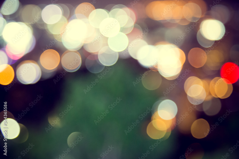 Blur defocus bokeh of light in the city with dark Blur defocus bokeh of light in the city with dark