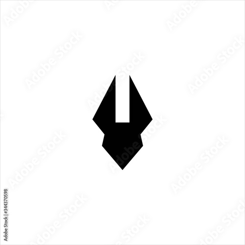 rabbit head logo design abstract art