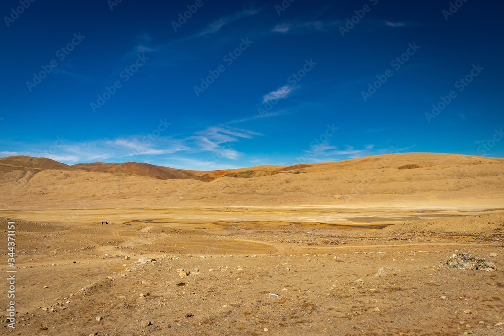 himalayan mountain picturesque landscape with blue sky