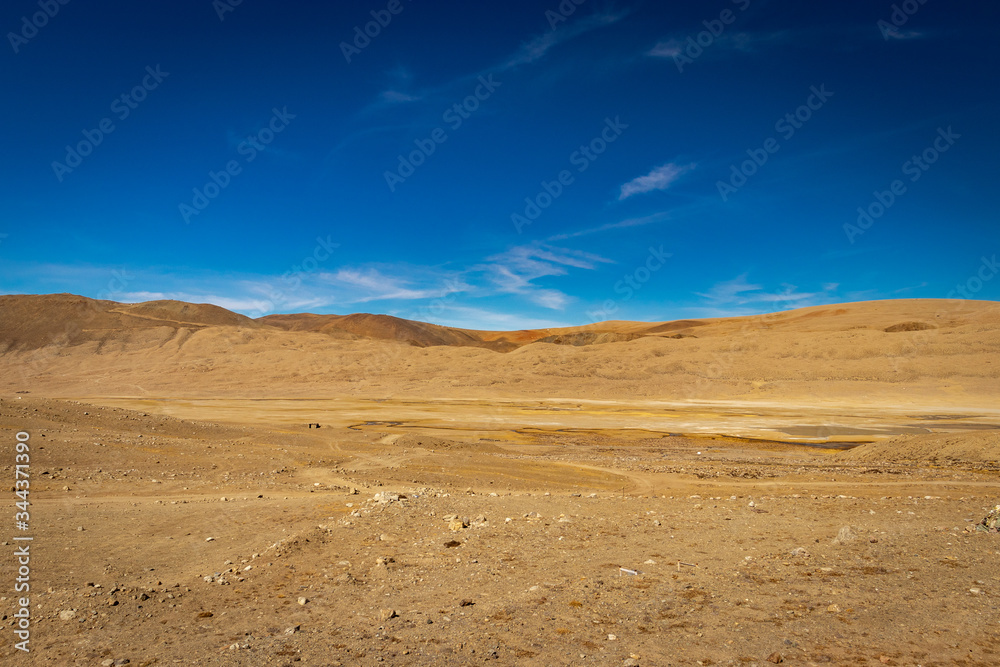 himalayan mountain picturesque landscape with blue sky